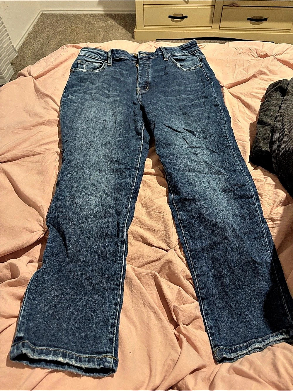 Flying Monkey Flare Leg Jeans in Blue
